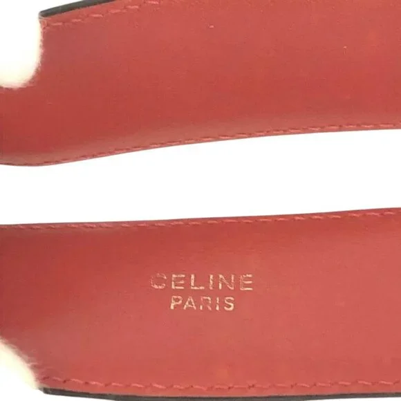 632146BS (S1) Celine Belt Macadam Red Leather - Picture 8 of 9
